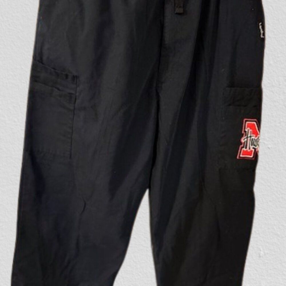 Black Landau Scrub Pants with Huskers Logo - Women's  7392